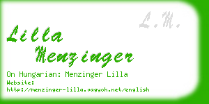 lilla menzinger business card